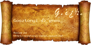 Gosztonyi Ágnes névjegykártya