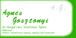 agnes gosztonyi business card
