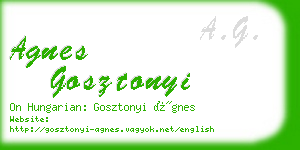 agnes gosztonyi business card